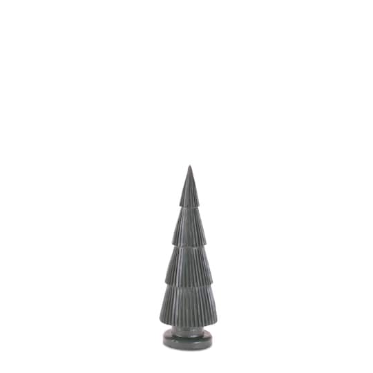 Melrose Green Ribbed Resin Christmas Tree Set